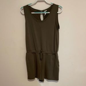 Last Chance! Olive green romper, size L. Very comfortable, super cute!